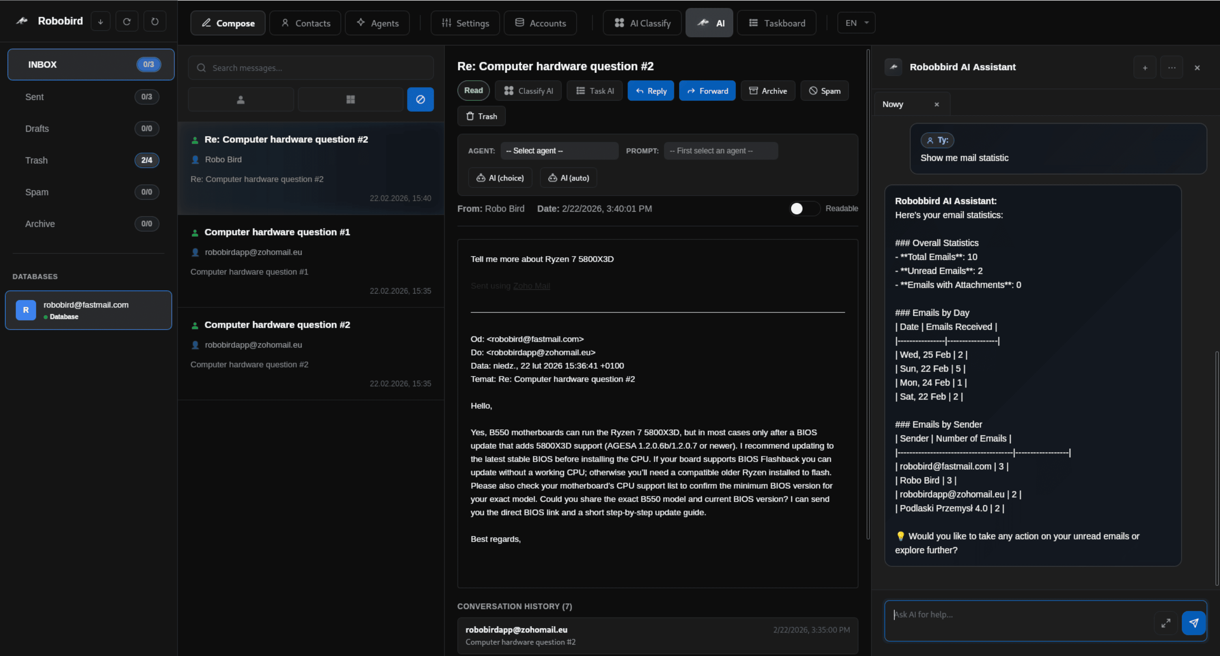Robobird - Asystent AI